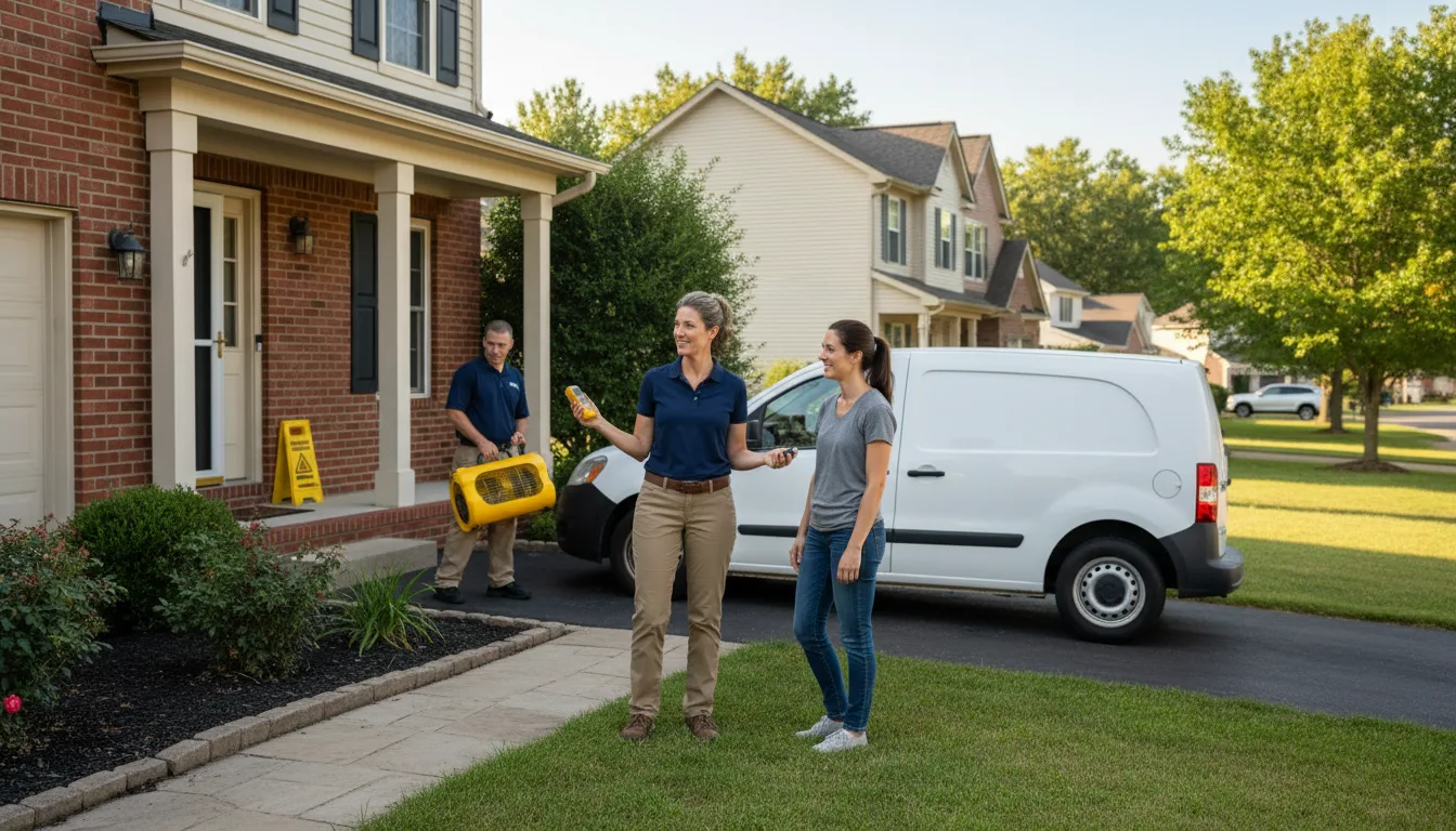 Residential water damage restoration in Wasco, IL